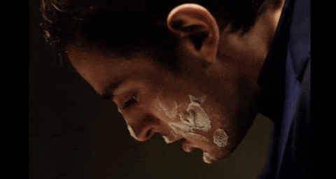 Me doing skincare so that she can have the nicest seat possible.